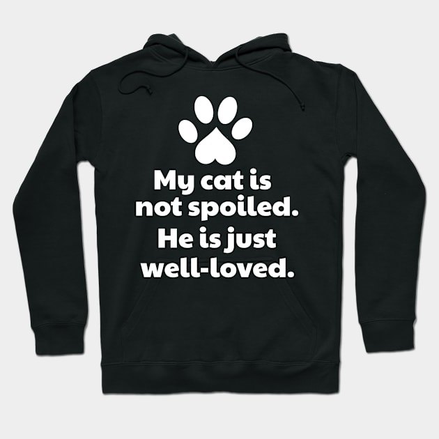 My Cat Is Not Spoiled He Is Well-Loved Hoodie by vanityvibes